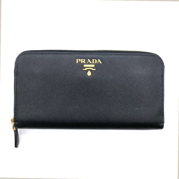 Prada black long leather Wallet zip - Picture 1 of 5